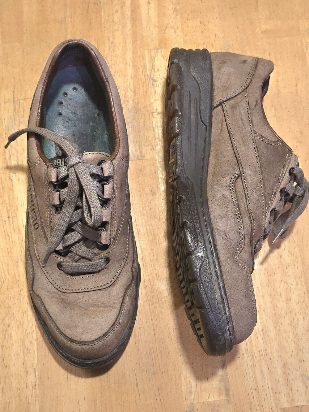 Mephisto Runoff Air Nubuck Leather Brown Sneakers Size 7